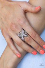 Load image into Gallery viewer, Blinged Out Butterfly Pink Ring
