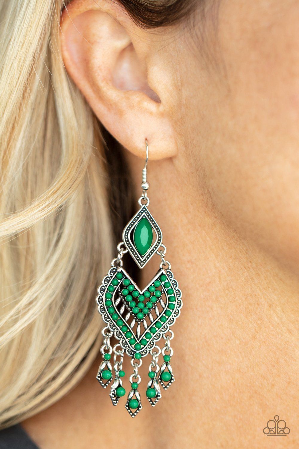 Dearly Debonair Green Earring